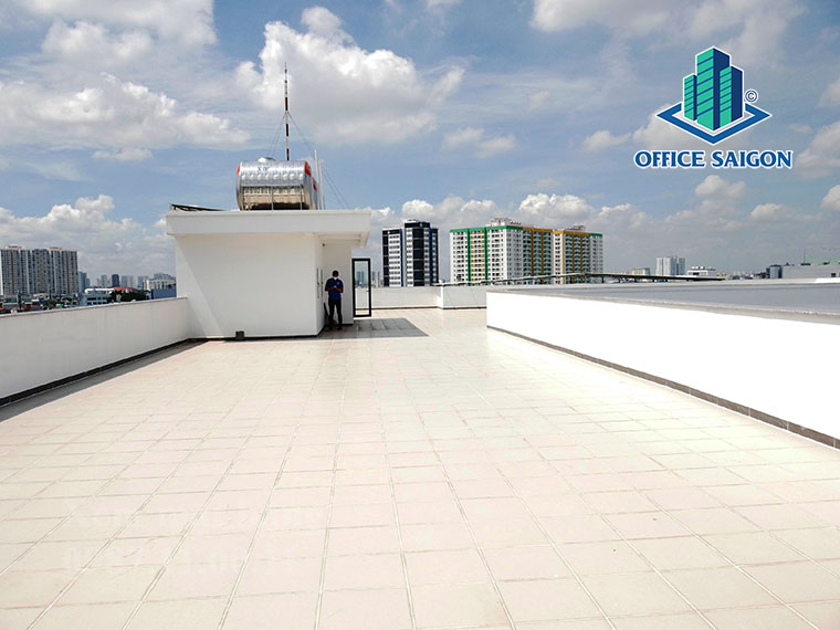 Mặt bằng tầng thượng văn phòng cho thuê Sabay building Trường Chinh quận Tân Bình