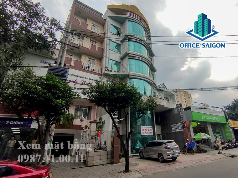 Góc nhìn bên trái cho thuê văn phòng toà nhà Ánh Hào Quang Quận Bình Thạnh