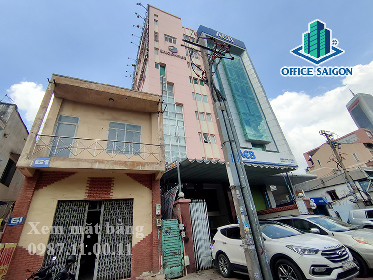 Góc nhìn bên trái cho thuê văn phòng toà nhà Saigonres Quận Bình Thạnh