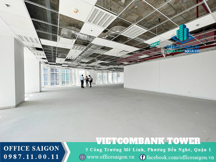 View sàn cho thuê văn phòng toà nhà Vietcombank Tower Quận 1