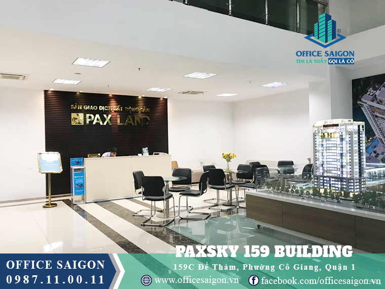 Sảnh lễ tân toà nha Paxsky Point quận 1