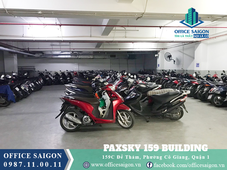 Chỗ để xe toà nhà cho thuê Paxsky Quận 1