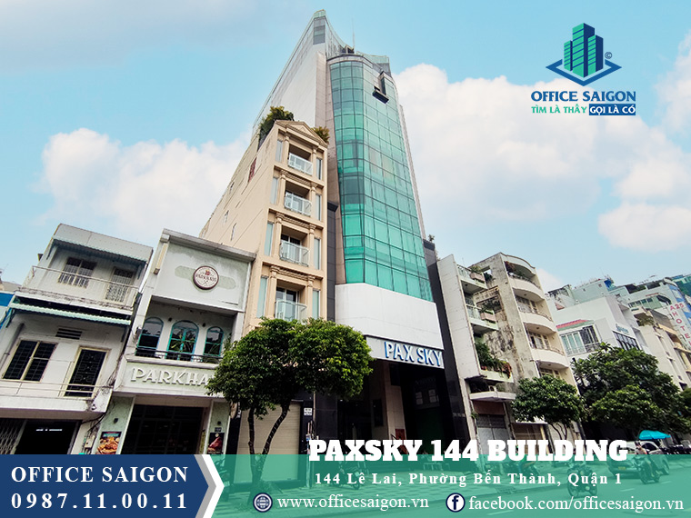 Phía trước văn phòng cho thuê tại tòa nhà Paxsky 144 Building Quận 1