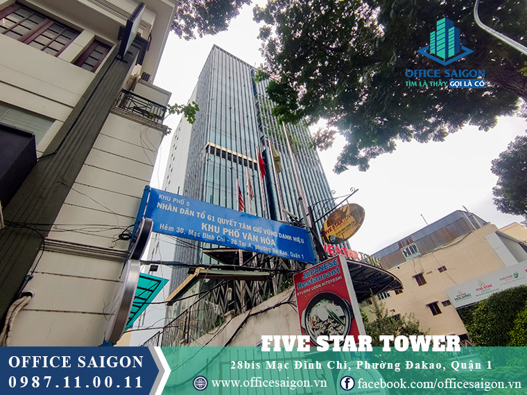 Toàn cảnh văn phòng cho thuê tại tòa nhà Five Star Tower Quận 1