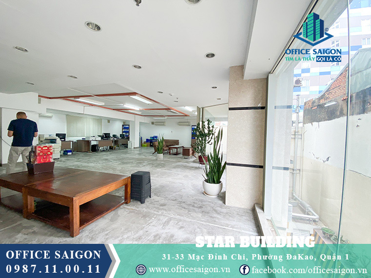 Mặt bằng tại tầng trệt văn phòng cho thuê Star Building quận 1