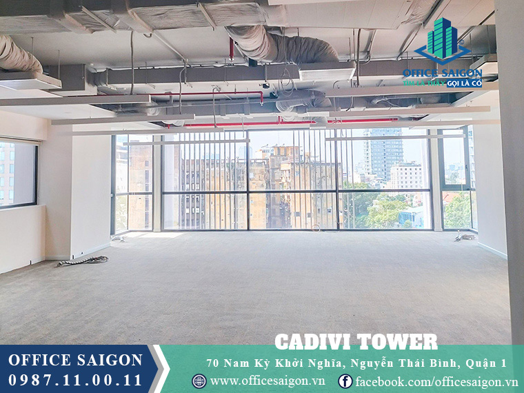 View sàn cho thuê văn phòng tại toà nhà Cadivi Tower Quận 1