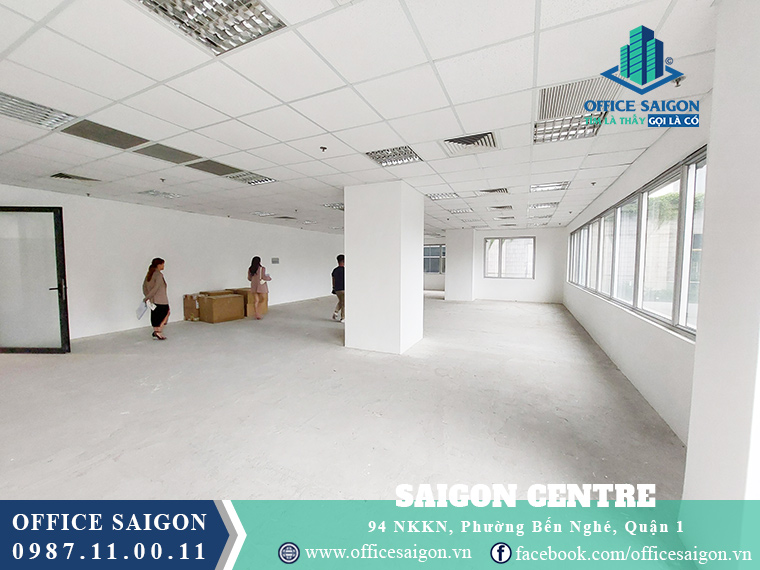 View mặt bằng thật cho thuê tại Saigon Centre 2 được nhân viên chúng tôi ghi nhận lại