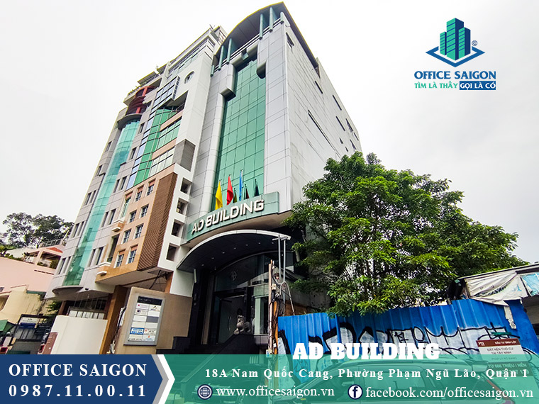 View tổng quan cao ốc văn phòng AD building đường Nam Quốc Cang