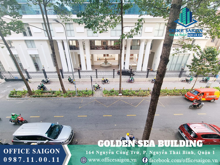 Mặt tiền phía trước tòa nhà Golden Sea building đường Nguyễn Công Trứ