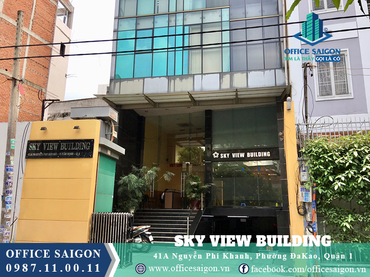 Lối vào văn phòng cho thuê Sky View Building quận 1