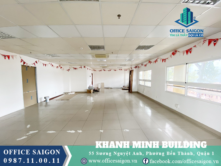 Mặt bằng cho thuê tại Khánh Minh building trang bị khá đầy đủ