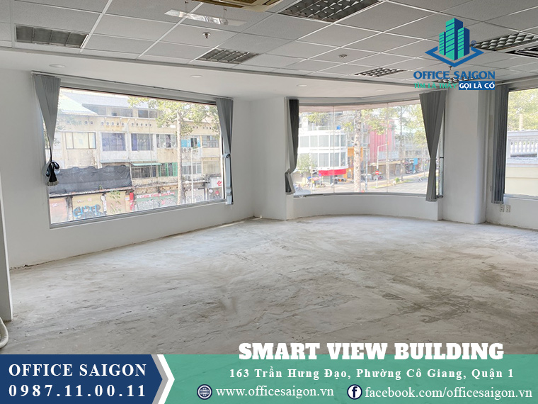 View diện tích 80m2 tại lầu 4 tòa nhà Smart view building quận 1