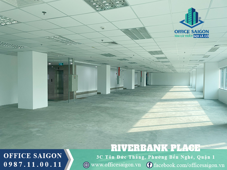 Sàn trống toà nhà văn phòng cho thuê Riverbank Place quận 1