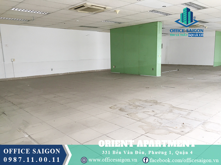View sàn cho thuê văn phòng tại toà nhà Orient Apartment Quận Tân Bình
