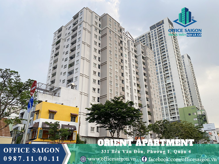 Góc nhìn bên phải cho thuê văn phòng toà nhà Orient Apartment Quận Tân Bình