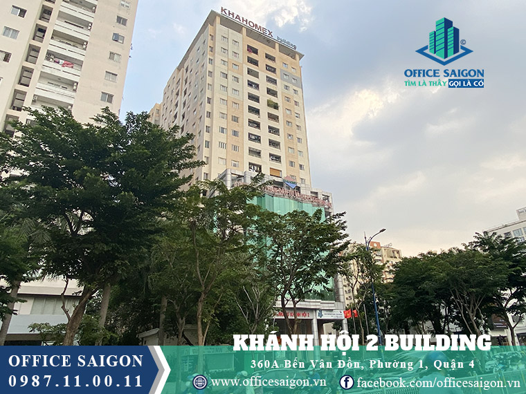 View tổng quan phía ngoài tòa nhà Khánh Hội 2 building