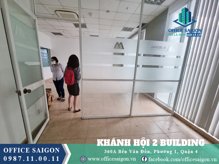 View mặt bằng thực tế tại tòa nhà văn phòng Khahomex building quận 4