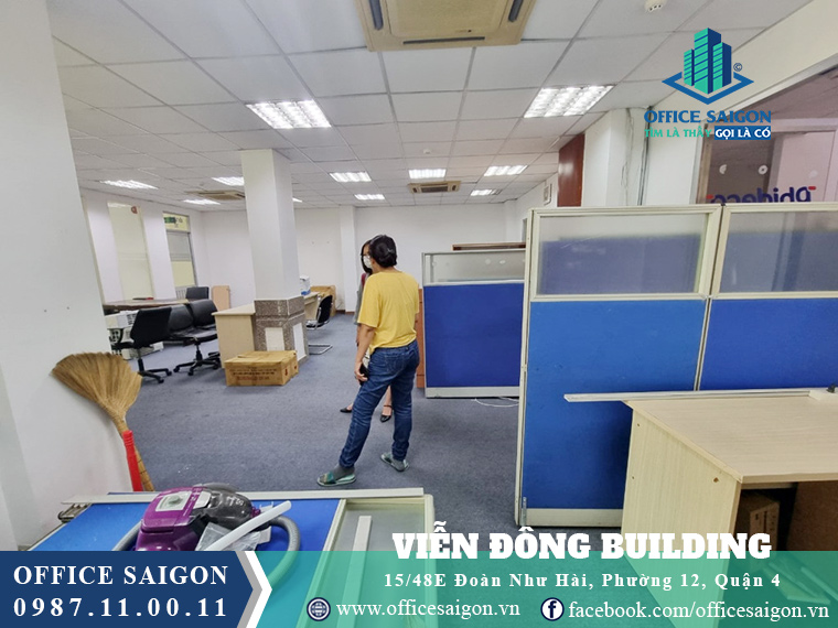 View phòng 45m2 lầu 3 tại Viễn Đông building quận 4