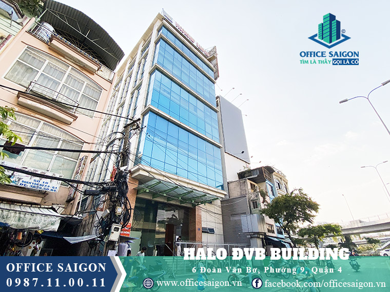 Góc nhìn bên trái cho thuê văn phòng toà nhà Halo DVB Quận 4