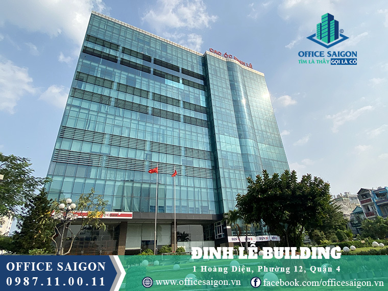 View tổng quan phía ngoài cao ốc Đinh Lễ building