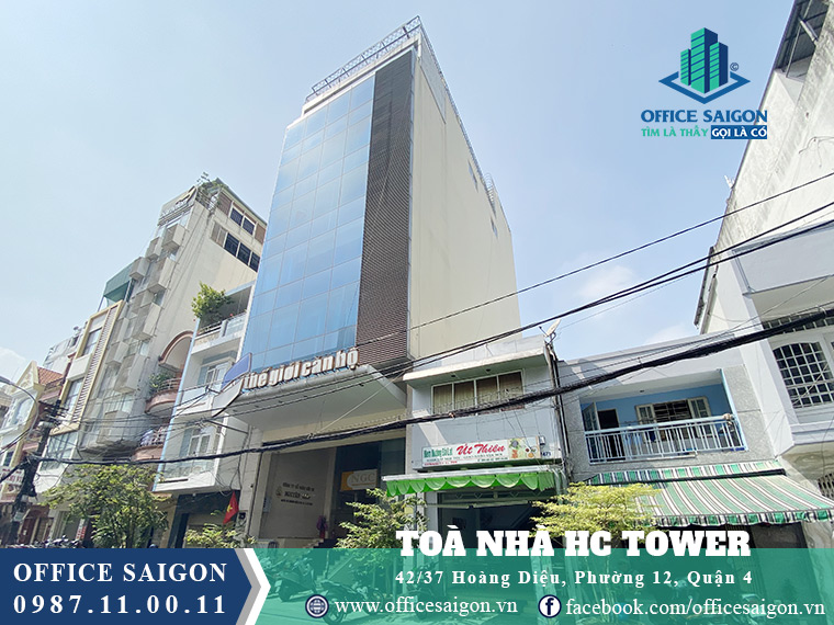 Góc nhìn bên phải cho thuê văn phòng toà nhà HC Tower Quận 4