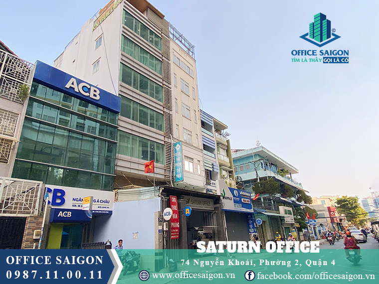 Góc nhìn bên trái cho thuê văn phòng toà nhà Saturn Office Quận 4