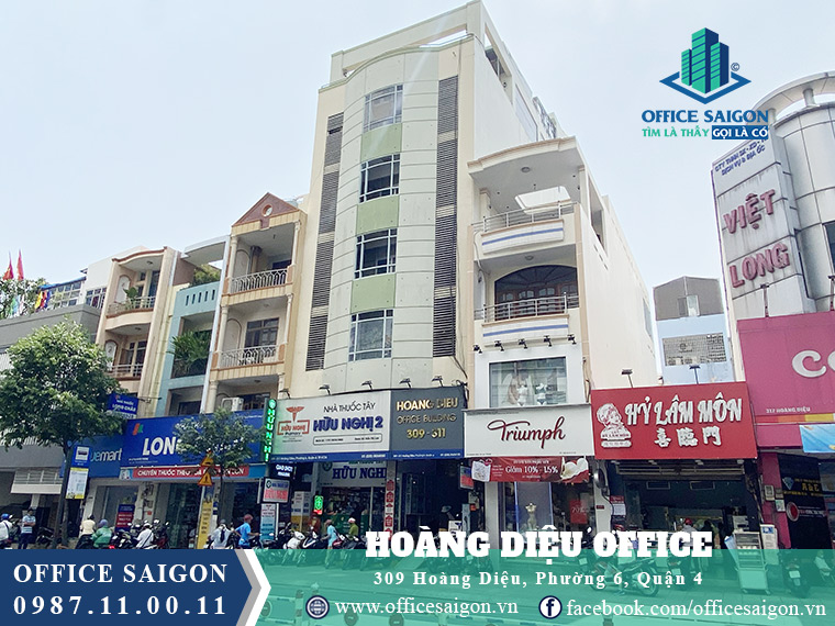 View cho thuê văn phòng toà nhà Hoàng Diệu Quận 4