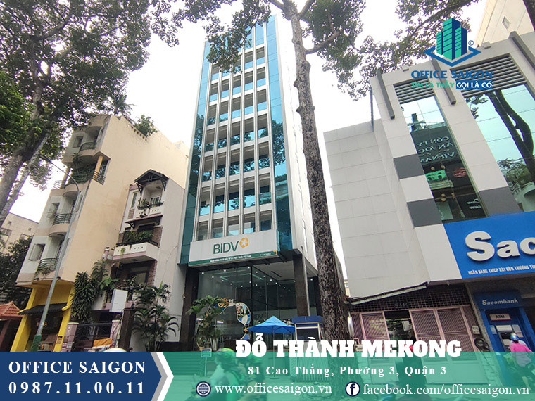 Văn phòng cho thuê tại quận 3 tòa nhà Đỗ Thành Mekong Building