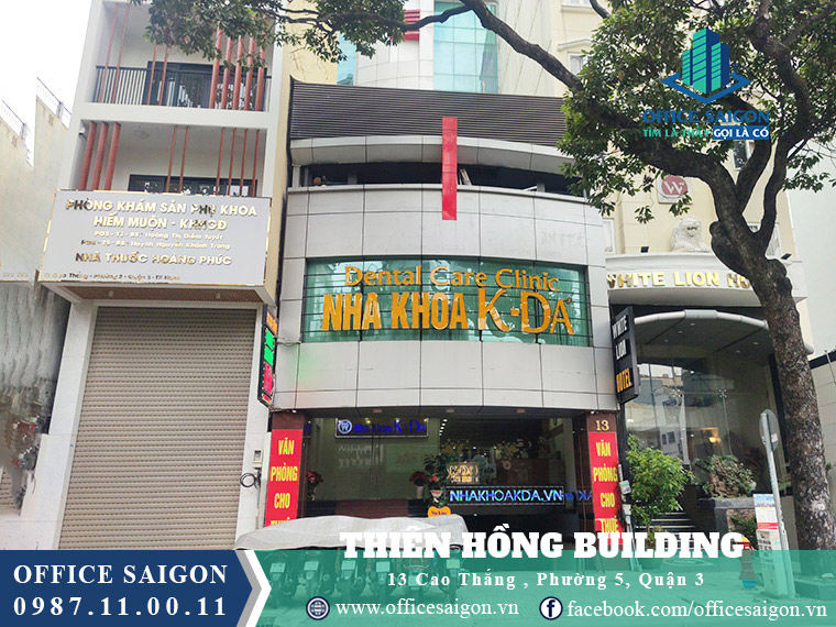 Vị trí tòa nhà Thiên Hồng Building