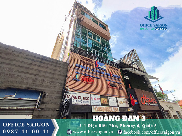 Tòa nhà cho thuê văn phòng Hoàng Đan building tại quận 3