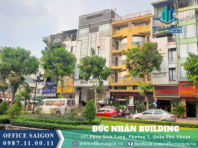 View mặt tiền phía trước tòa nhà Đức Nhân building