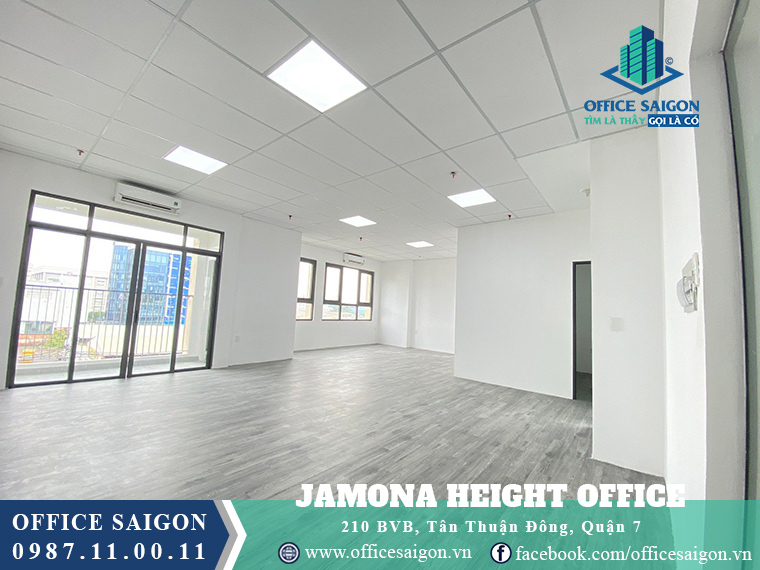 View sàn cho thuê văn phòng toà nhà Jamona Height Office Quận 7