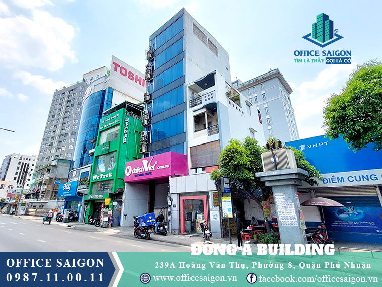 Mặt tiền phía trước tòa nhà Đông Á building