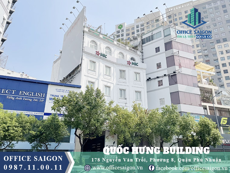 View tổng quan phía ngoài tòa nhà Quốc Hưng building