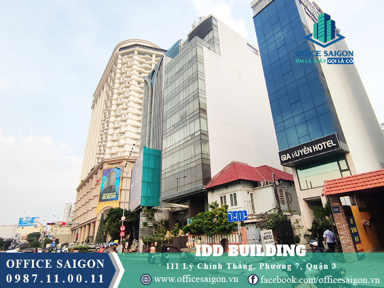 View cạnh của tòa nhà cho thuê văn phòng IDD Building tại quận 3