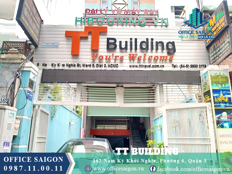 Mặt tiền văn phòng cho thuê tại tòa nhà TT Building quận 3