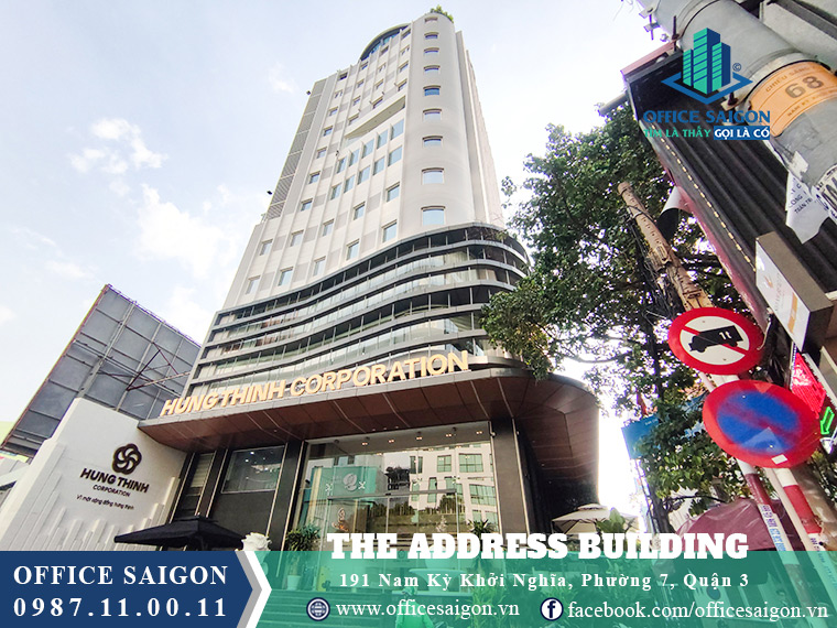 View tổng quan mặt ngoài của cao ốc The Address building của tập đoàn An Gia