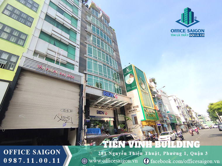 Lối vào văn phòng cho thuê Tiến Vinh Building quận 3