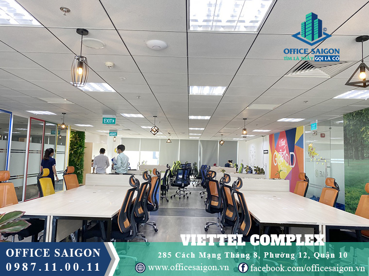 Nội thất cho thuê văn phòng toà nhà Viettel Complex Quận 10