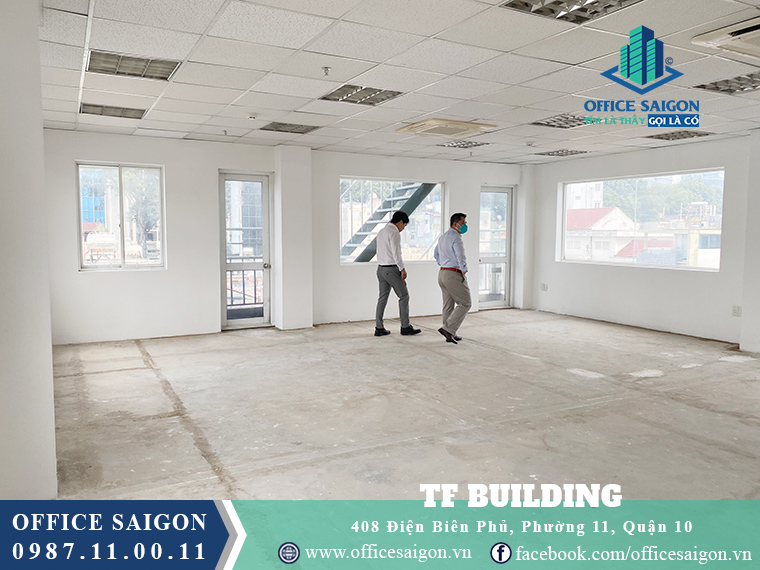 Mặt bằng trống cho thuê giá tốt tại tòa nhà TF Building quận 10