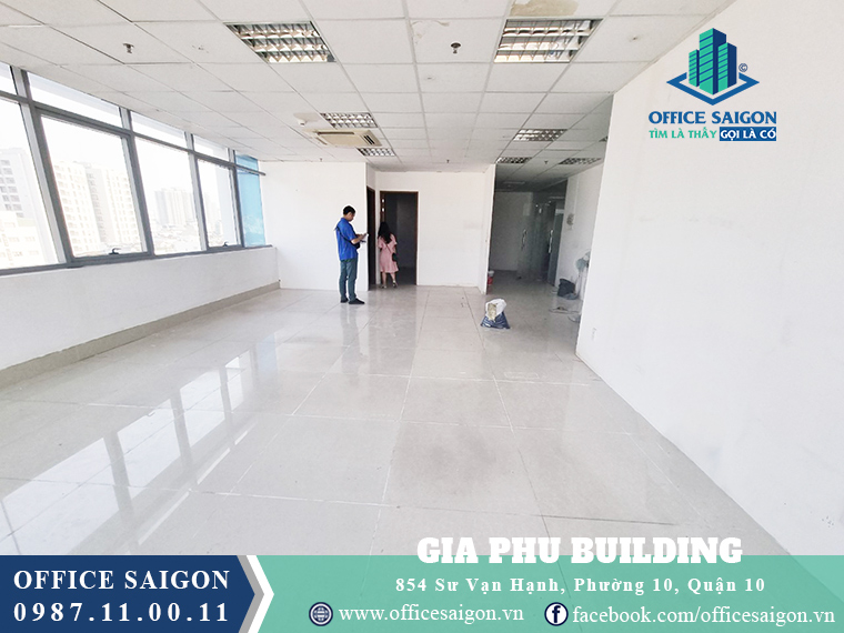 Diện tích 50m2 cho thuê văn phòng tại quận 10 Gia Phú Building