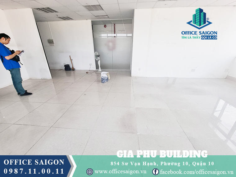 Tổng quan sàn văn phòng cho thuê tại toà nhà Gia Phú Quận 10