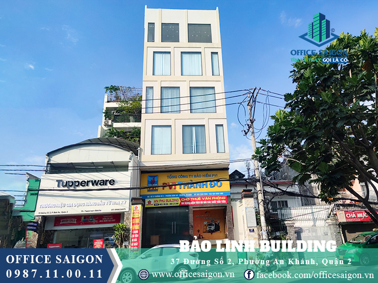 Mặt tiền tòa nhà Bảo Linh Building Quận 2