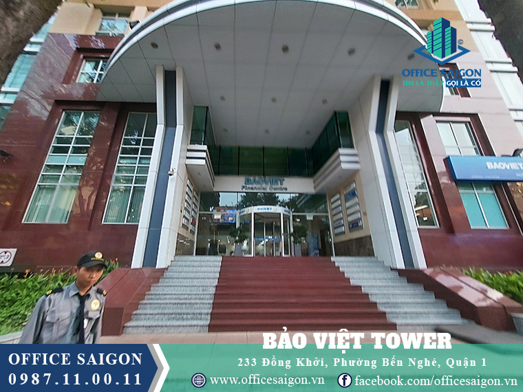 Lối vào văn phòng cho thuê toà nhà Bảo Việt Tower Quận 1