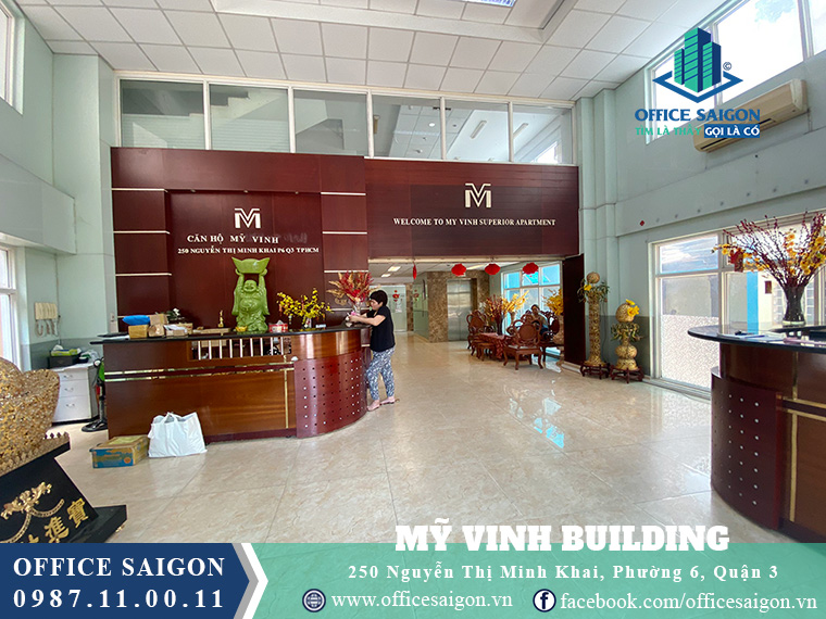 Tầng trệt văn phòng cho thuê Mỹ Vinh Building Quận 3