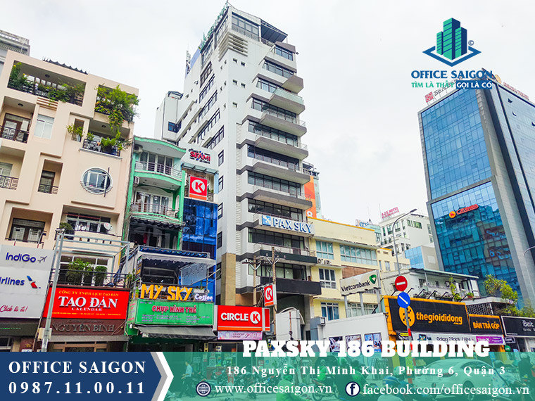 Cho thuê văn phòng tại tòa nhà Paxsky 186 Building Quận 3