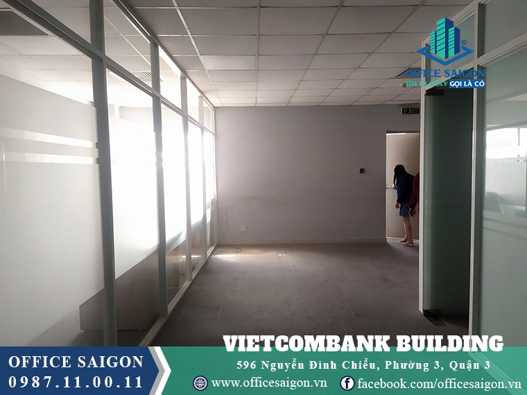 Mặt bằng 60m2 tại văn phòng cho thuê toà nhà Vietcombank Building Quận 3