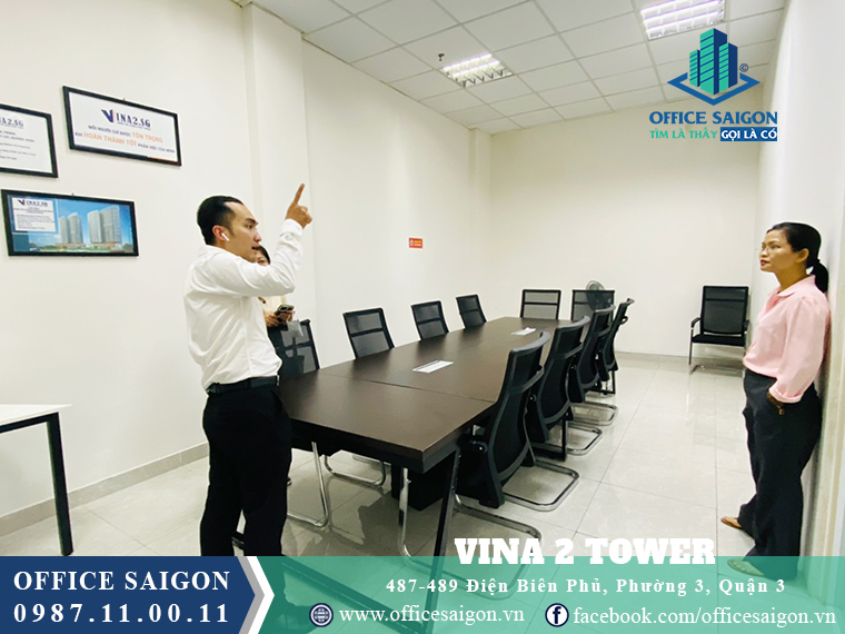 Mặt bằng 35m2 tại tòa nhà cho thuê văn phòng Vina 2 Tower Quận 3