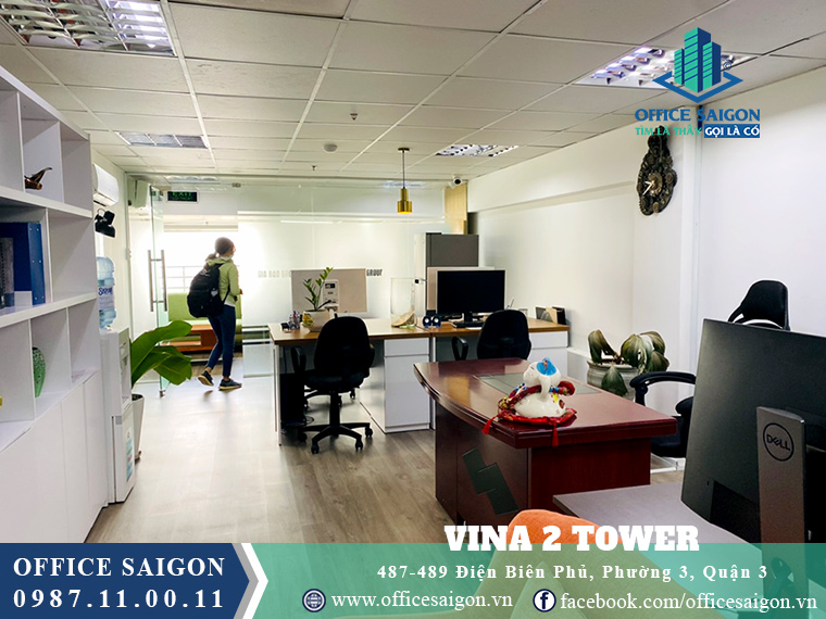 Mặt bằng tầng 9 giá tốt tại văn phòng cho thuê toà nhà Vina 2 Tower Quận 3