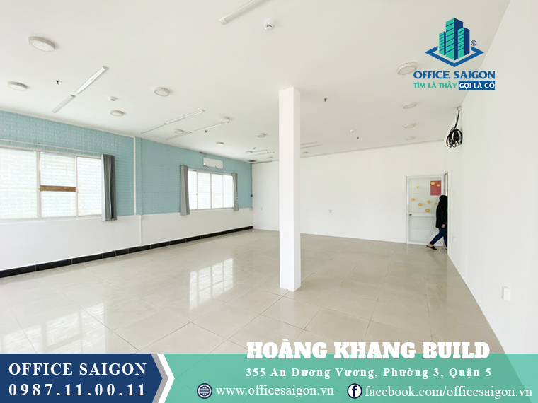 Mặt bằng trống tại toà nhà cho thuê Hoàng Khang Building Quận 5